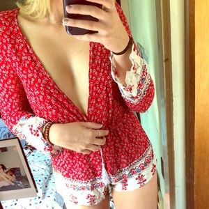 Deep V romper